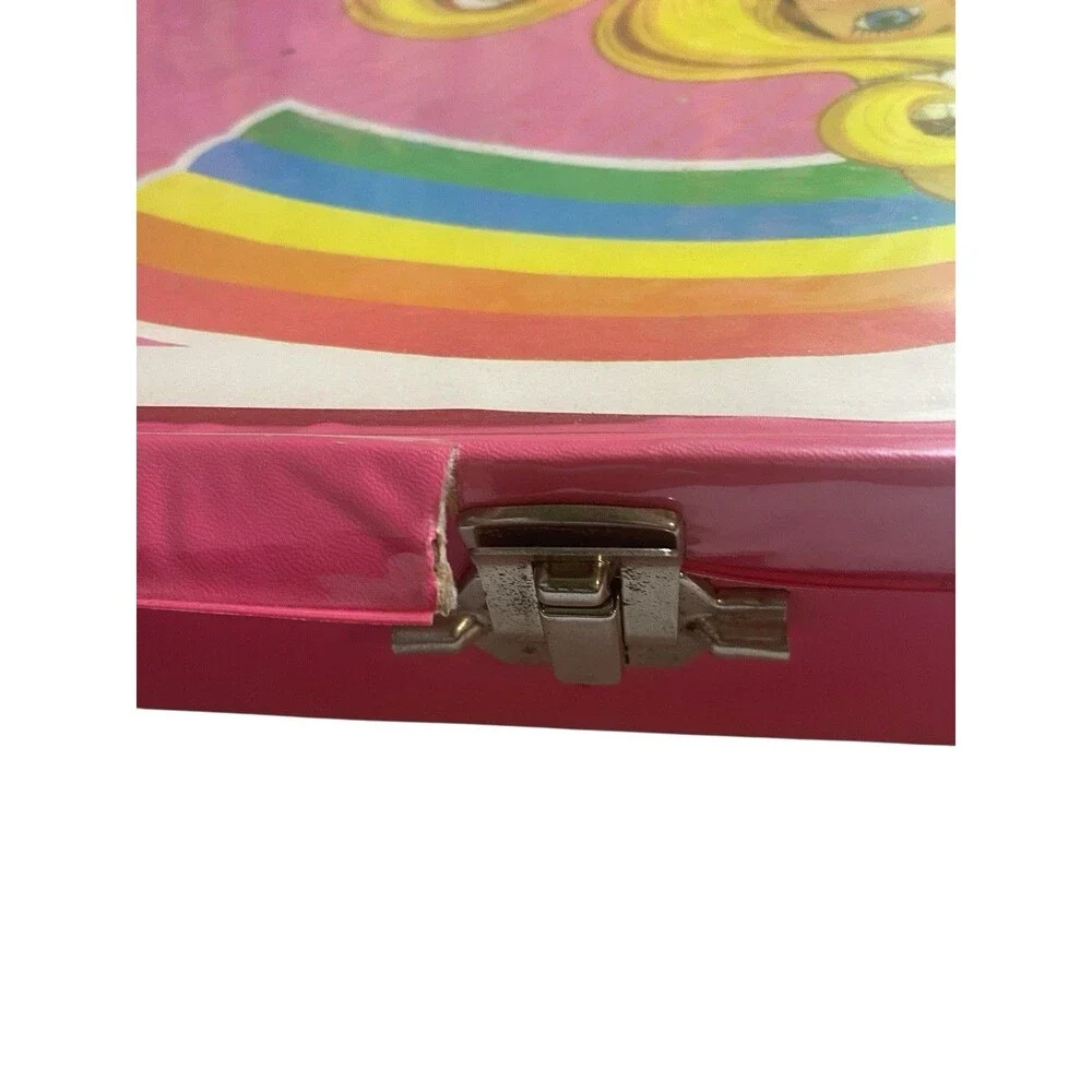 Vintage Barbie Doll Clothing Case American Beauty 1984 Pink Rainbow 80s